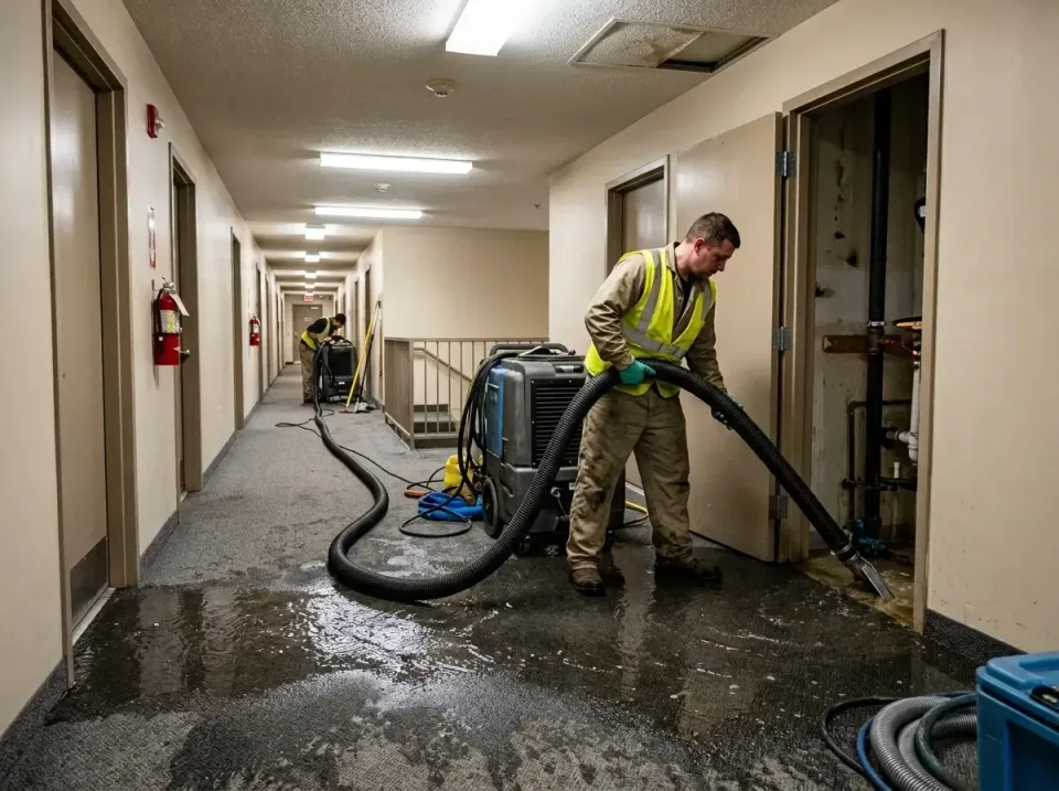 multi-unit-apartment-hallway-f-005 — frequently asked questions, Emergency Burst Pipe Water Extraction & Removal in Blackvil…